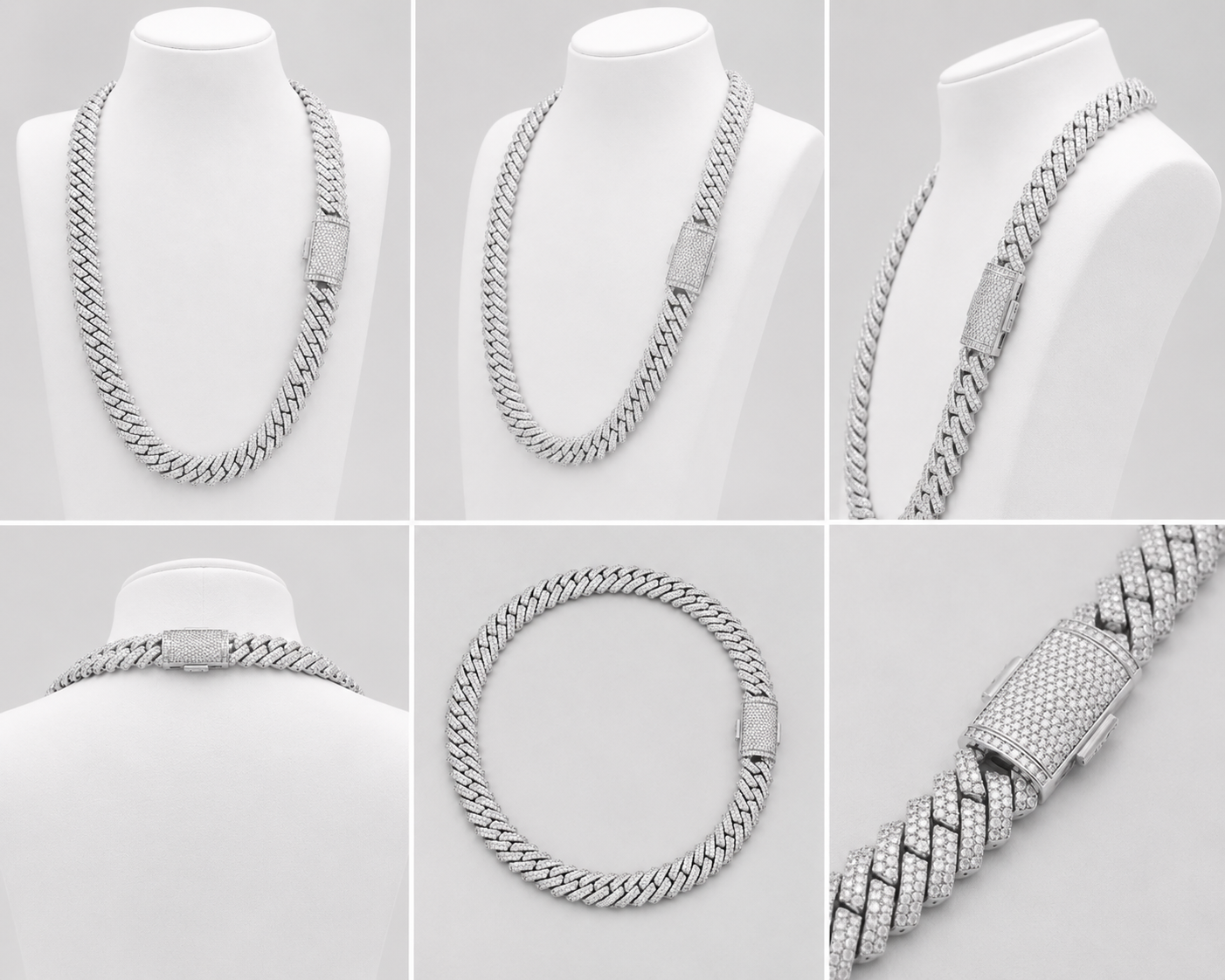 12MM VVS PRONG SET CUBAN (WHITE GOLD)