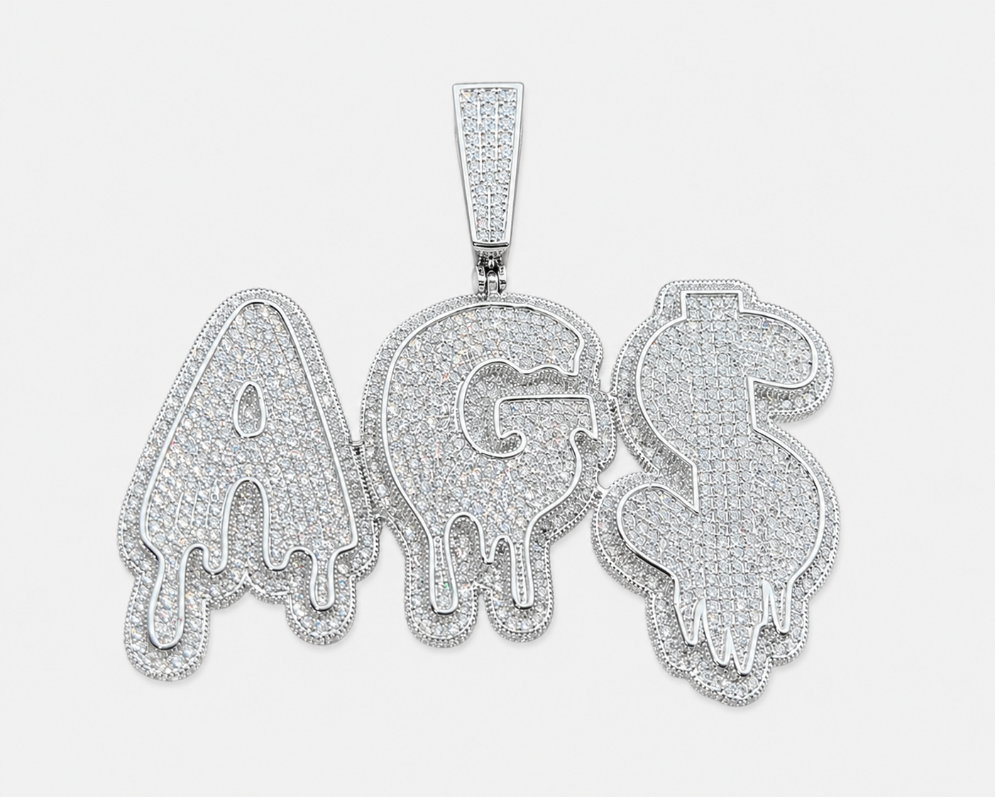 FULLY FLOODED DRIP CUSTOM PENDANT – ROSE, WHITE, YELLOW GOLD