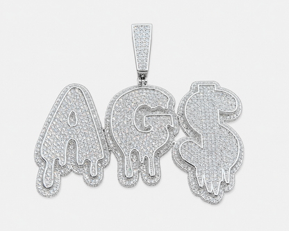FULLY FLOODED DRIP CUSTOM PENDANT – ROSE, WHITE, YELLOW GOLD