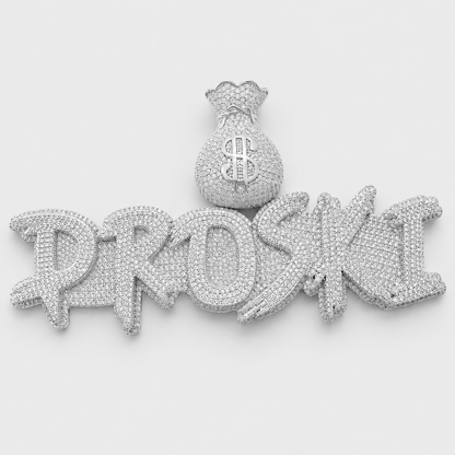 2 LAYER MONEY BAG CUSTOM PENDANT – ROSE, WHITE, YELLOW GOLD