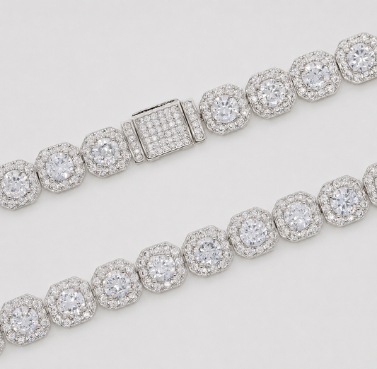 7MM BAGUETTE TENNIS BRACELET – WHITE GOLD