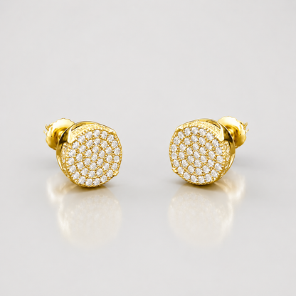 VVS1 CLUSTER STUD EARRINGS - YELLOW GOLD