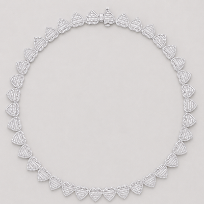 INFINITE HEART BAGUETTE CHAIN – WHITE GOLD