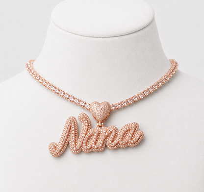 FOR HER CUSTOM HEART PENDANT – ROSE GOLD