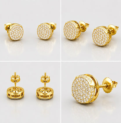 VVS1 CLUSTER STUD EARRINGS - YELLOW GOLD