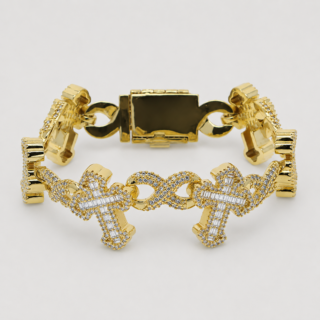 ETERNAL CROSS BRACELET - YELLOW GOLD