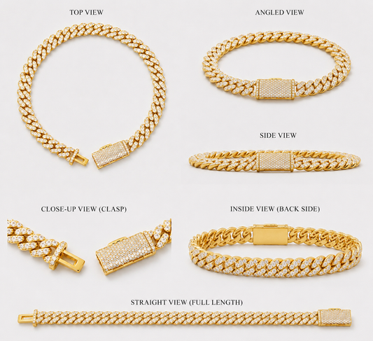 6MM VVS1 PAVE SETTING BRACELET - YELLOW GOLD