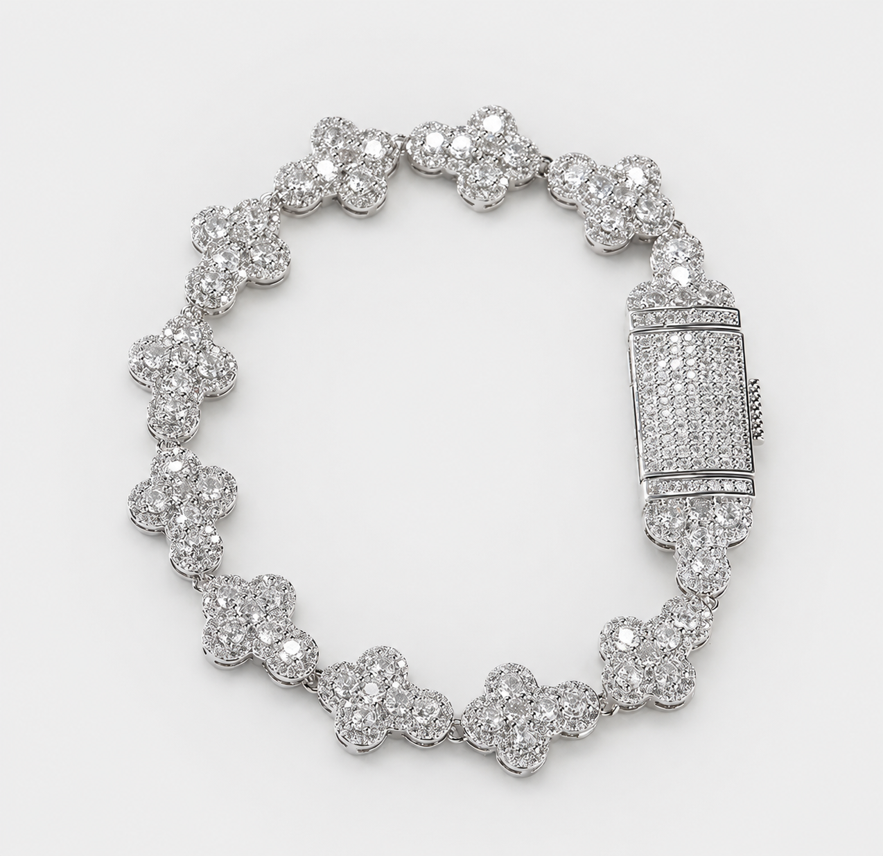 INFINITE CROSS BRACELET (WHITE GOLD)