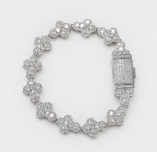INFINITE CROSS BRACELET (WHITE GOLD)