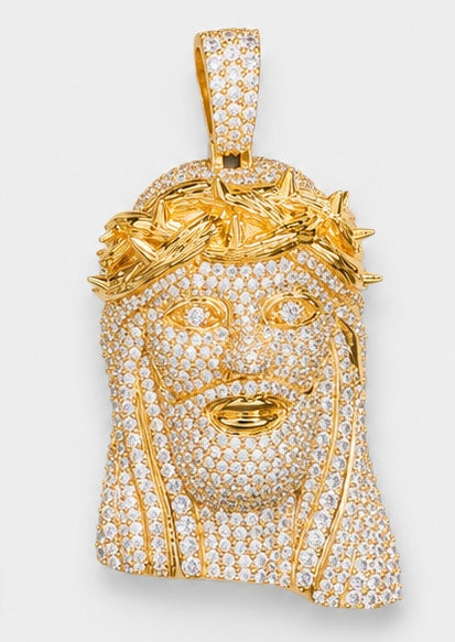 VVS1 CROWNED JESUS PENDANT – ROSE, WHITE, YELLOW GOLD