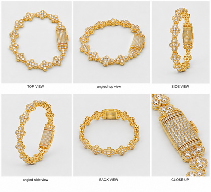 INFINITE CROSS BRACELET (YELLOW GOLD)