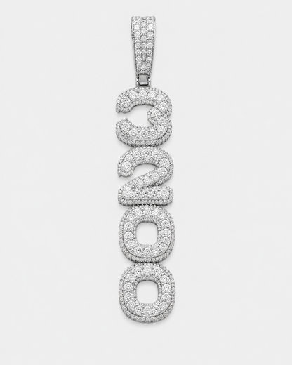 PAVE SETTING STACKED CUSTOM PENDANT (ROSE, WHITE, YELLOW GOLD)