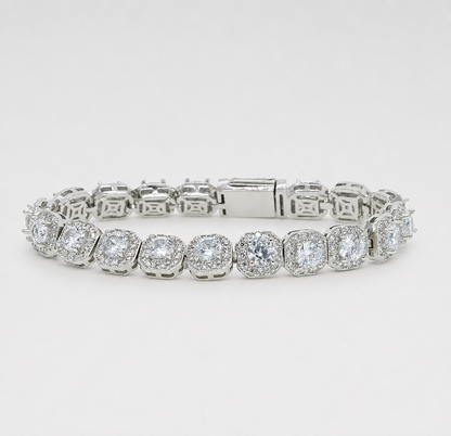 7MM BAGUETTE TENNIS BRACELET – WHITE GOLD