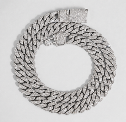 12MM VVS1 MOSAIC SETTING CUBAN – WHITE GOLD