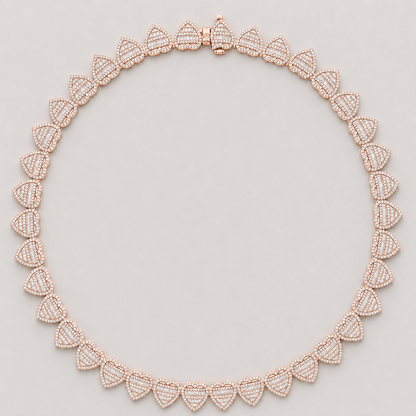 INFINITE HEART BAGUETTE CHAIN – ROSE GOLD