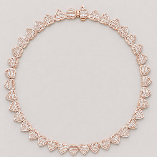 INFINITE HEART BAGUETTE CHAIN – ROSE GOLD