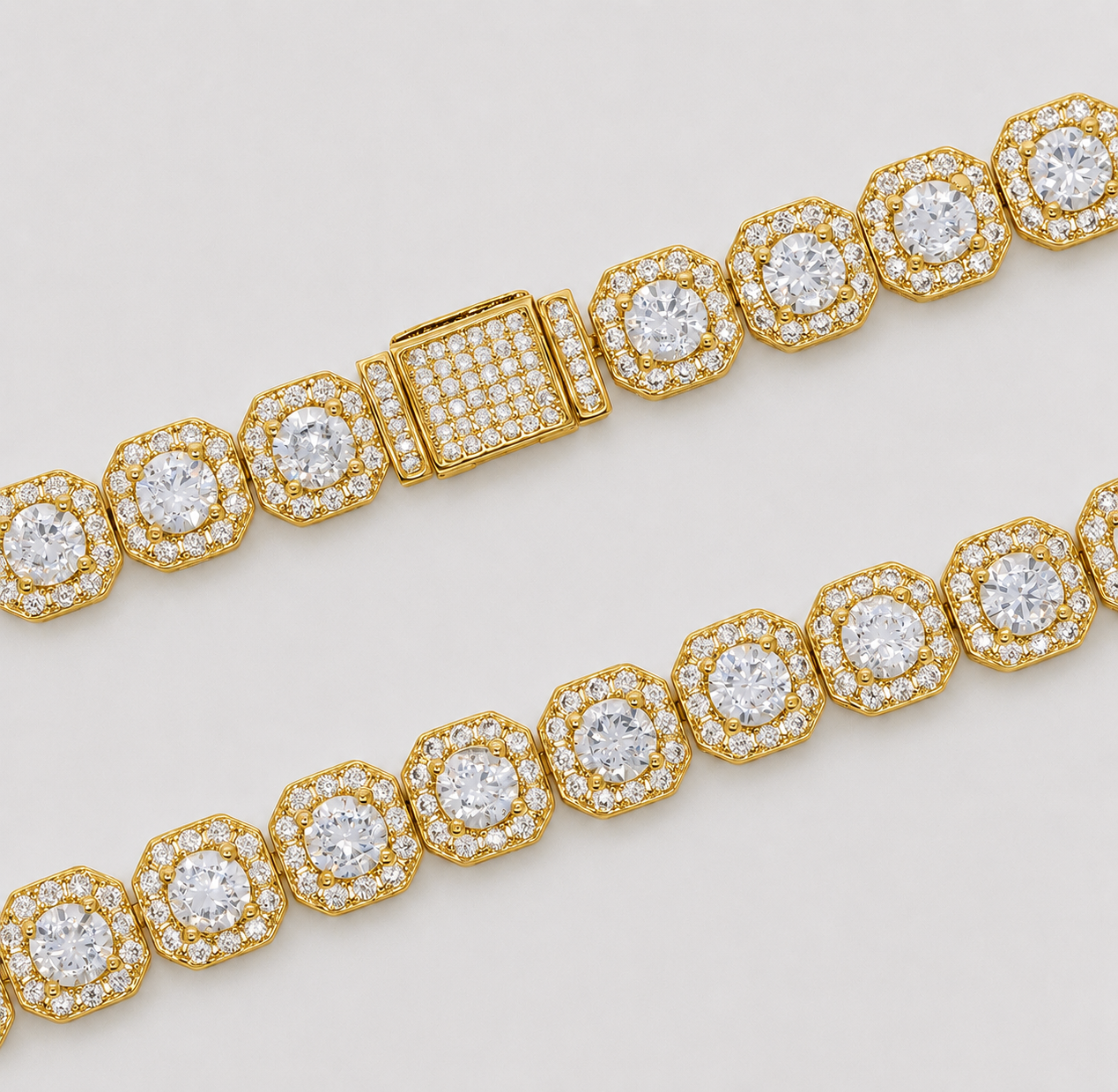 7MM BAGUETTE TENNIS BRACELET – YELLOW GOLD