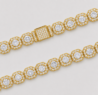 7MM BAGUETTE TENNIS BRACELET – YELLOW GOLD