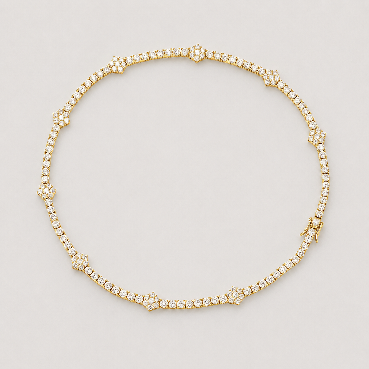 TENNIS HONEYCOMB CHAIN – YELLOW GOLD