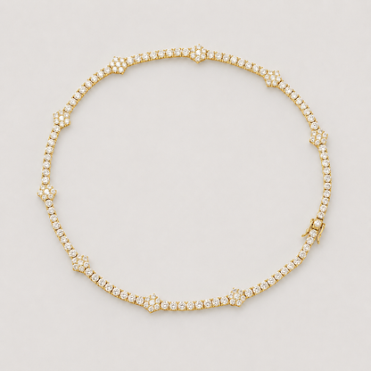TENNIS HONEYCOMB CHAIN – YELLOW GOLD