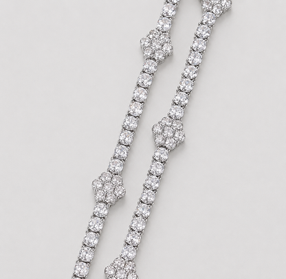TENNIS HONEYCOMB CHAIN – WHITE GOLD