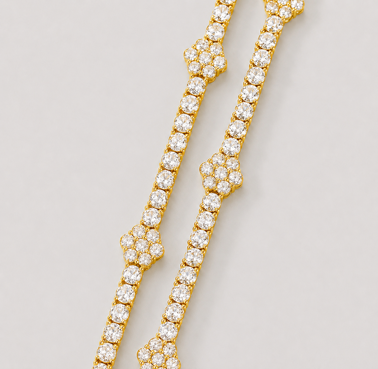 TENNIS HONEYCOMB CHAIN – YELLOW GOLD