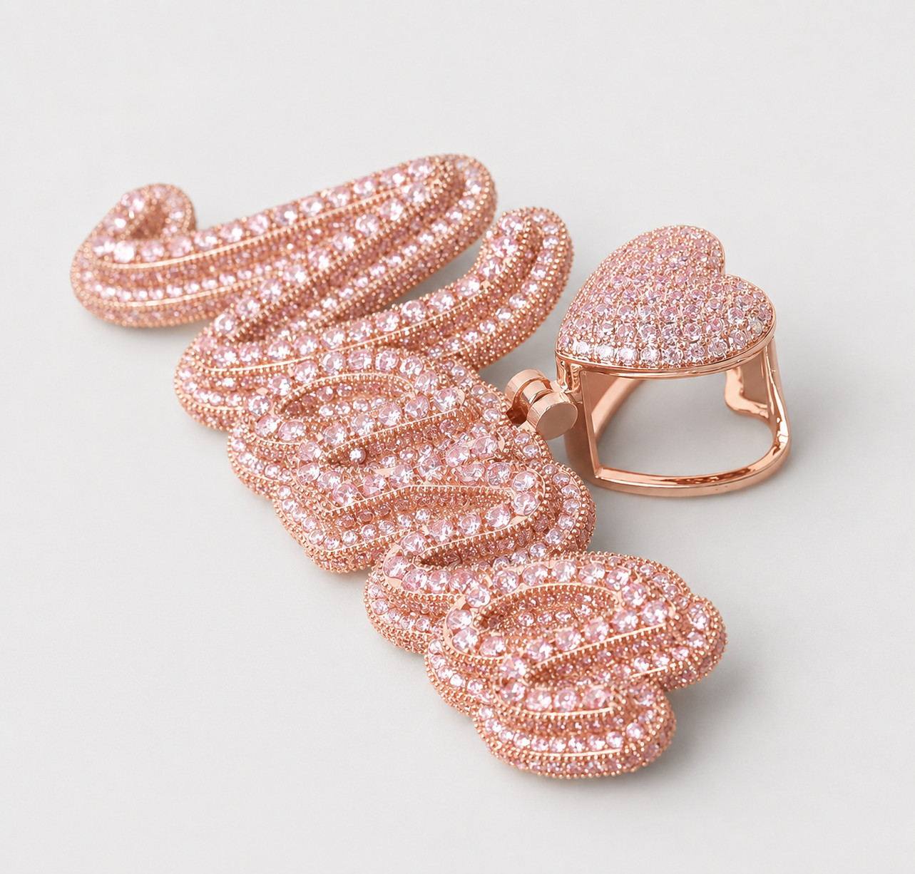 FOR HER CUSTOM HEART PENDANT – ROSE GOLD
