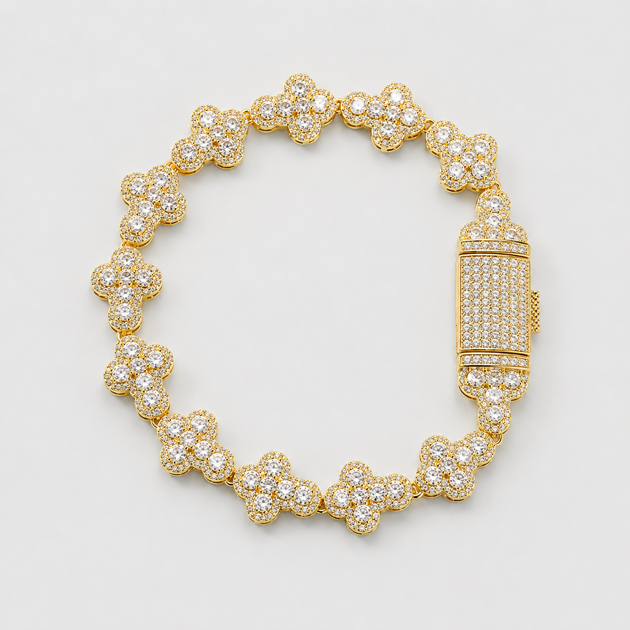 INFINITE CROSS BRACELET (YELLOW GOLD)