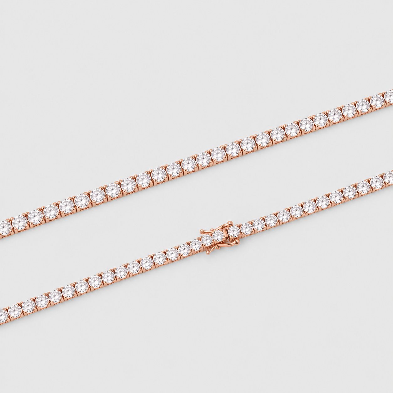 4MM VVS1 TENNIS CHAIN - ROSE GOLD