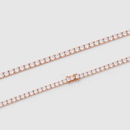 4MM VVS1 TENNIS CHAIN - ROSE GOLD