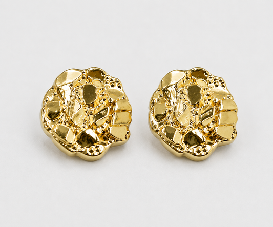 12MM NUGGET EARRINGS (GOLD)