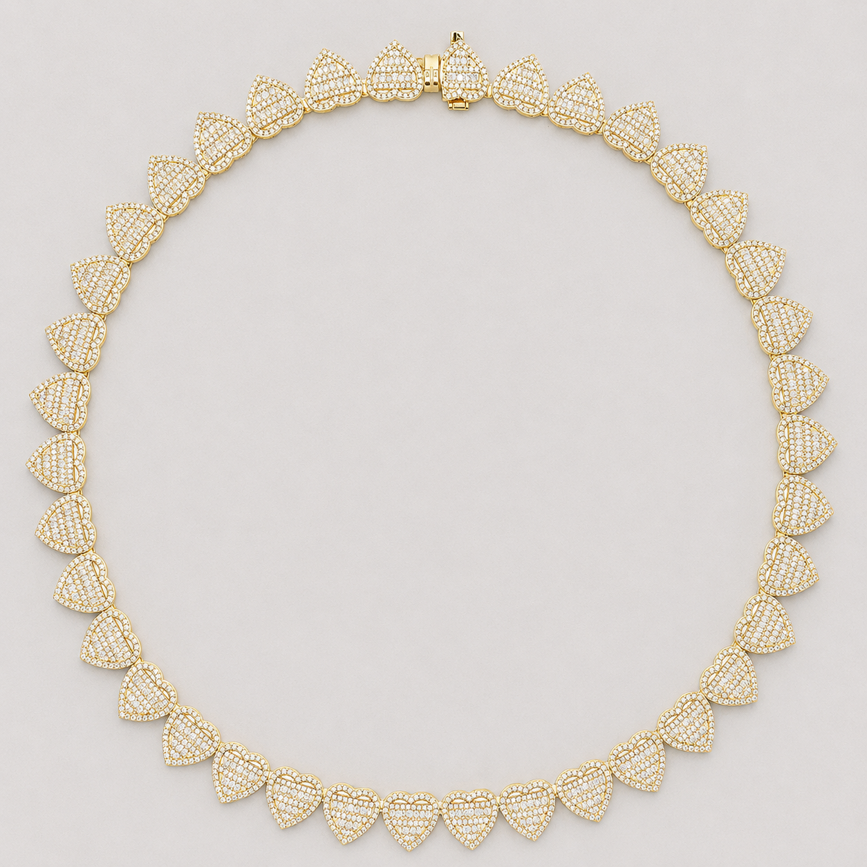 INFINITE HEART BAGUETTE CHAIN – YELLOW GOLD
