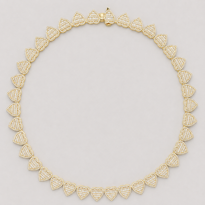 INFINITE HEART BAGUETTE CHAIN – YELLOW GOLD