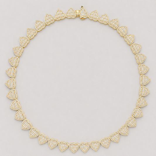 INFINITE HEART BAGUETTE CHAIN – YELLOW GOLD