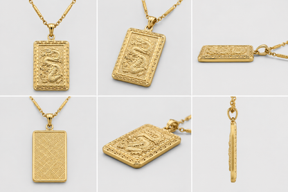 24K DRAGON PLATE PENDANT