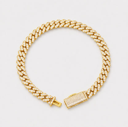 6MM VVS1 PAVE SETTING BRACELET - YELLOW GOLD