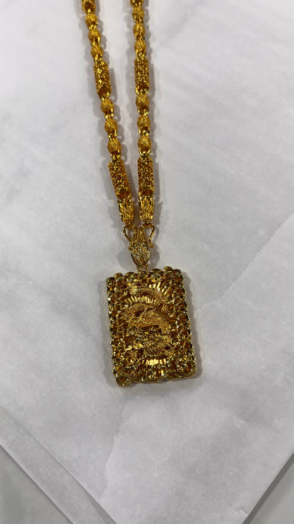 24K DRAGON PENDANT